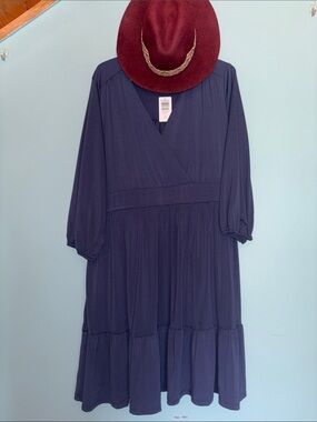 Torrid Deep Blue V-Neck Dress